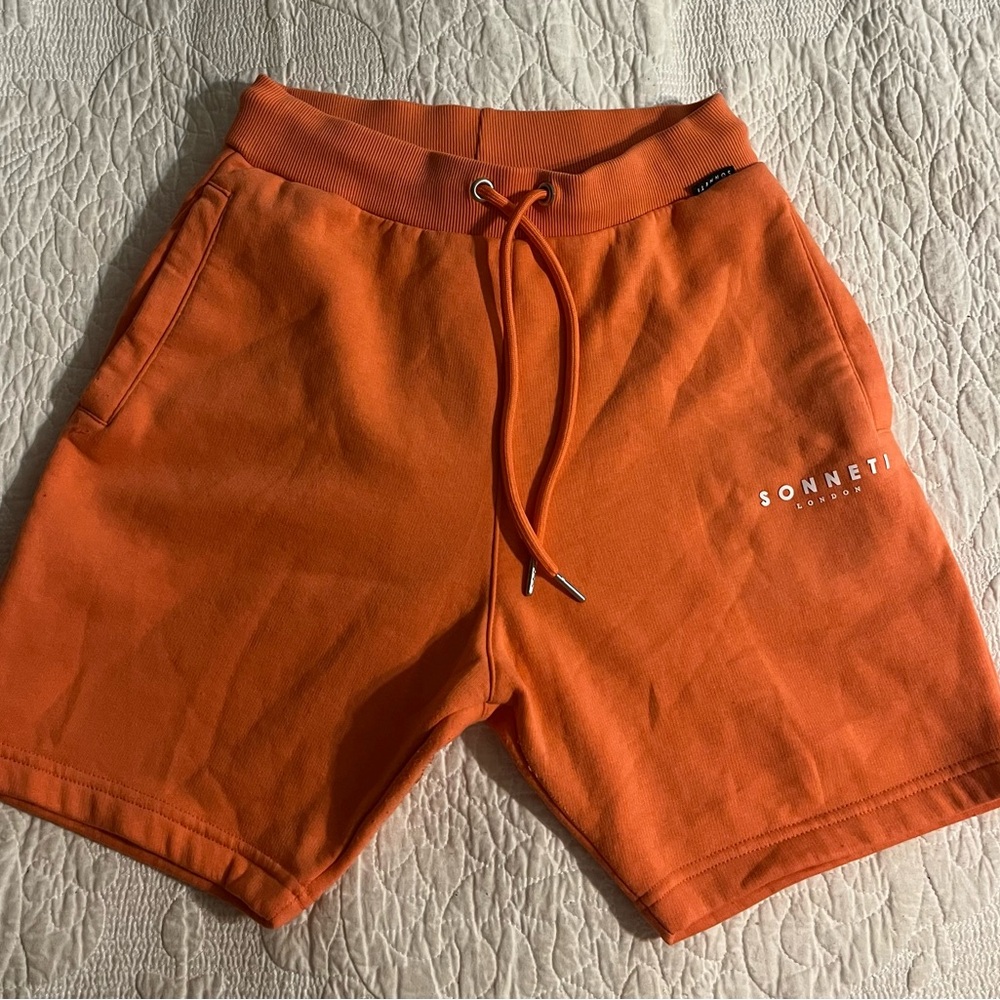 Men's Vibrant Orange Athletic Shorts